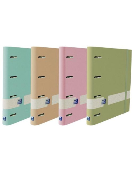 OXFORD CARPETA DE ANILLAS 4X35MM NATURE EUROPEANBINDER A4 CRECAMBIO 5X5 TEXTRADURA CSURTIDOS PASTEL