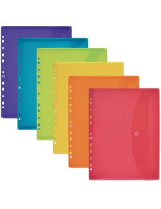 OXFORD SOBRE MULTITALADRO CON VELCRO A5 PP EXTRA CRISTAL CSURTIDOS