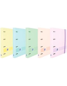 OXFORD CARPETA ANILLAS EBINDER 4X25MM LIVE&GO POLYFOAM CRECAMBIO A5 DOTS PASTEL