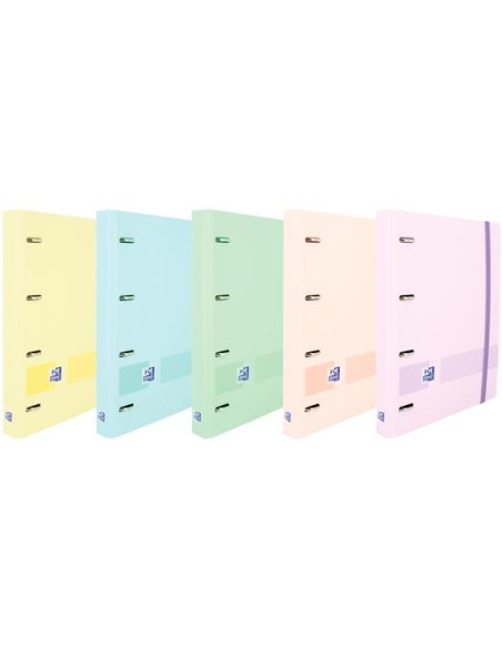 OXFORD CARPETA ANILLAS EBINDER 4X25MM LIVE&GO POLYFOAM CRECAMBIO A5 DOTS PASTEL