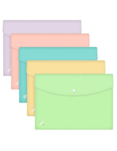 OXFORD SOBRES CON BROCHE URBAN A4 PLÁSTICO RÍGIDO CSURTIDOS PASTEL