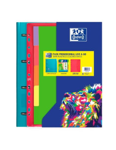 OXFORD CARPETA ANILLAS EUROPEANBINDER LIVE&GO 4X35MM CRECAMBIO A4 5X5MM TPLÁSTICO CSURTIDOS VIVOS