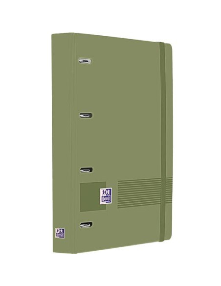 OXFORD EUROPEANBINDER LIVE&GO CARPETA ANILLAS 4X35 A4 CRECAMBIO 5X5 WRITE&ERASE POLYFOAM VERDE SAFARI