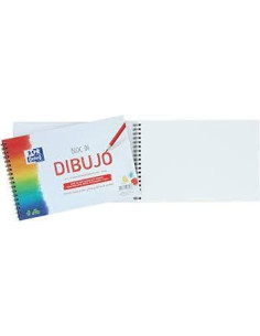 OXFORD BLOC DIBUJO ESCOLAR T BLANDA ESPIRAL MICROPERFORADO 20H 130GR A5 LISO BLANCO