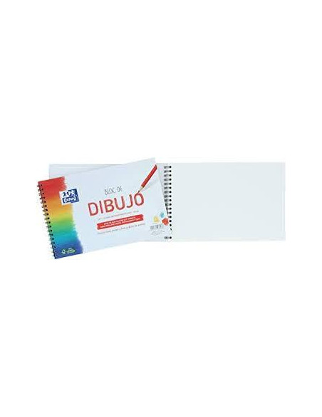 OXFORD BLOC DIBUJO ESCOLAR T BLANDA ESPIRAL MICROPERFORADO 20H 130GR A5 LISO BLANCO