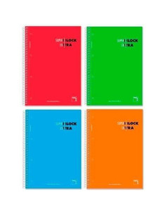 PACSA CUADERNO SUPERBLOCK EXTRA 120H A4 90GR 5X5  GRECA MICROPERFORADO TAPA DURA PACK 4 UD CSURTIDOS