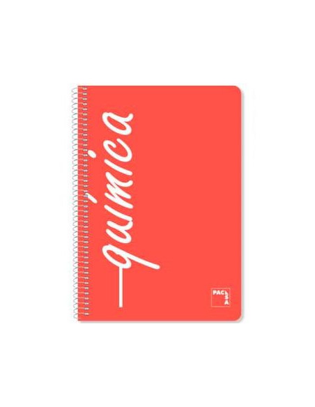 PACSA CUADERNO ASIGNATURAS 80H FOLIO 90GR 4X4MM TAPAS PP PACK 4 UD QUÍMICA