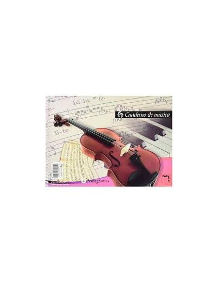 PACSA CUADERNO MUSICA 20 HOJAS 4 PENTAGRAMAS TAPAS CARTON 4 80GR -20U-