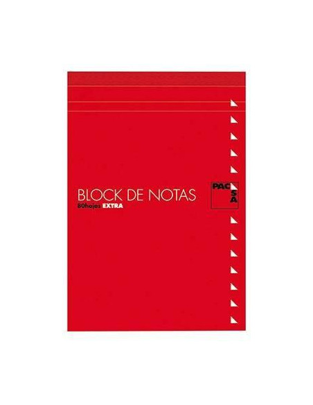 PACSA BLOC NOTAS 80H TREPADAS FOLIO LISO CON TAPA -10U-