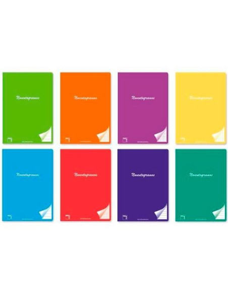 PACSA LIBRETA NOVENTAGRAMOS 48 HOJAS  RAYADA HORIZONTAL TAPAS CARTULINA PLASTIFICADA A5 90GR 8 CSURTIDOS -6U-
