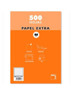 PACSA PAQUETE PAPEL EXTRA 500H A4 80GR 6X6MM SIN TALADROS BLANCO
