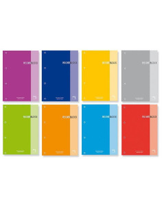 PACSA RECAMBIO 100H A4 ENCOLADO 90GR 5X5 4 TALADROS RECAMBLOCK ROJO