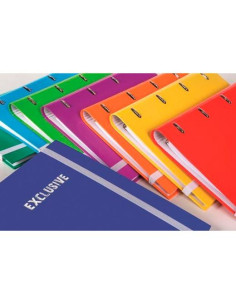 PACSA CARPETA ANILLAS 4 X 35MM EXCLUSIVE CARPEBLOCK CRECAMBIO 120H A4 5X5GRECA CIERRE CGOMA CSURTIDOS