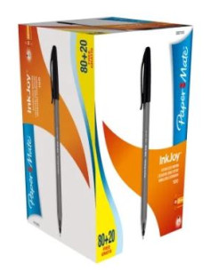 PAPER MATE BOLÍGRAFO INKJOY 100 CAP TRIANGULAR NEGRO CAJA 8020 UD