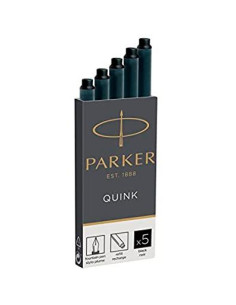 PARKER RECAMBIO CARTUCHO DE TINTA LARGO QUINK MINI NEGRO -5U-