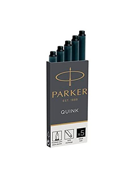 PARKER RECAMBIO CARTUCHO DE TINTA LARGO QUINK MINI NEGRO -5U-