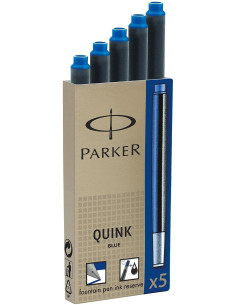 PARKER RECAMBIO PARA PLUMA QUINK INK CARTUCHO PACK 5 UD AZUL
