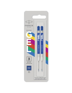 PARKER RECAMBIO JOTTER PUNTA MEDIA GEL AZUL BLISTER -2U-