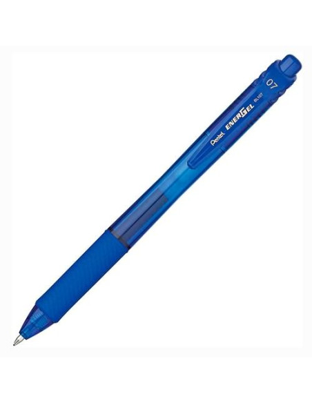 PENTEL BOLÍGRAFO ENERGEL RETRÁCTIL PUNTA 07MM AZUL CAJA 12 UD
