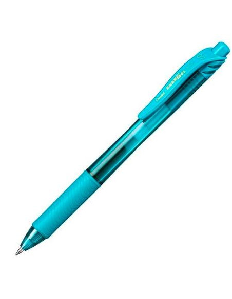 PENTEL BOLÍGRAFO ENERGEL RETRÁCTIL PUNTA 07MM AZUL CLARO CAJA 12 UD