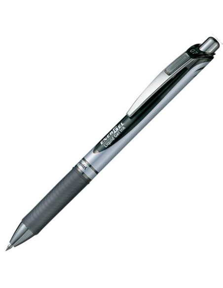 PENTEL BOLÍGRAFO ENERGEL RETRÁCTIL PUNTA 07MM NEGRO -12U-