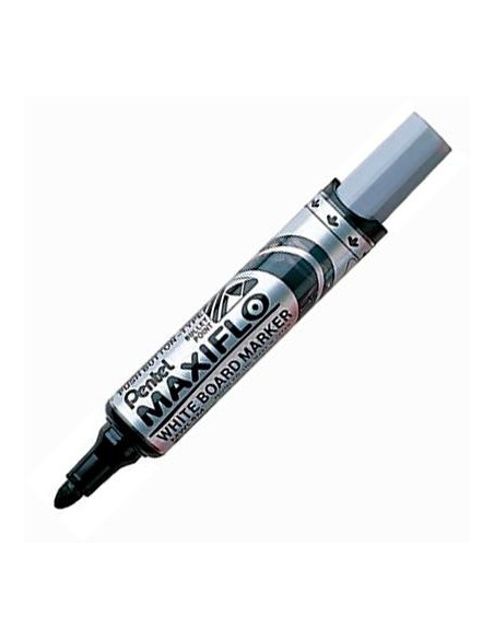 PENTEL MARCADOR PIZARRA BLANCA MAXIFLO MWL-5M PUNTA GRUESA NEGRO CAJA 12 UD