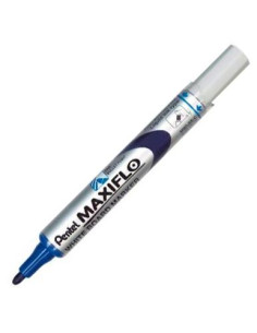 PENTEL MARCADOR PIZARRA BLANCA MAXIFLO MWL-5S AZUL CAJA 12 UD