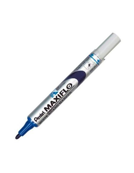 PENTEL MARCADOR PIZARRA BLANCA MAXIFLO MWL-5S AZUL CAJA 12 UD