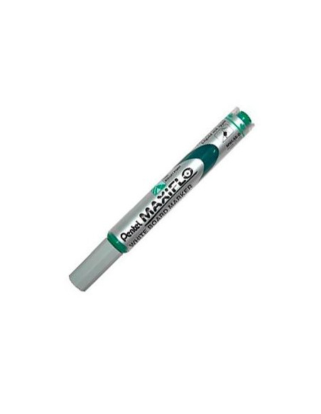 PENTEL MARCADOR PIZARRA BLANCA MAXIFLO MWL-5S VERDE CAJA 12 UD