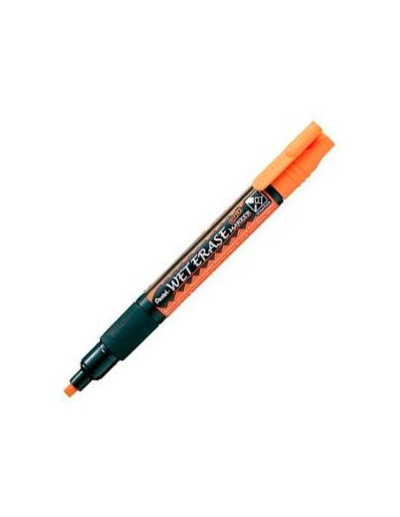 PENTEL MARCADOR DE TIZA LÍQUIDA WET ERASE NARANJA CAJA 12 UD