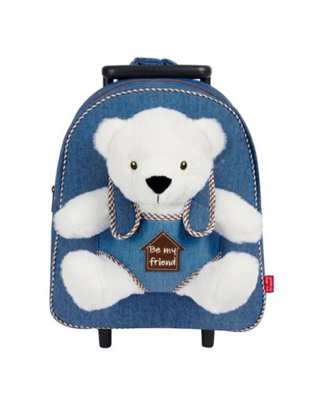 PERLETTI TROLLEY CON PELUCHE EXTRAIBLE OSO PERRY 38X28X11 CM