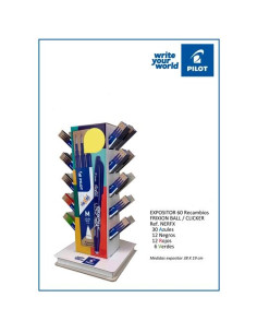 PILOT RECAMBIO BOLÍGRAFOS FRIXION BALLCLICKER COLORES SURTIDOS EXPOSITOR OFERTA 60 UD