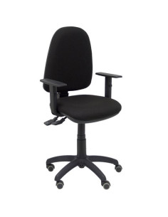 PIQUERAS Y CRESPO SILLA AYNA S REGULABLE EN ALTURA C BRAZOS REGULABLES RUEDAS PARQUÉ TEJIDO BALI NEGRO