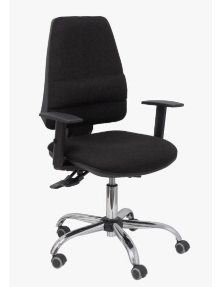 SILLA PIQUERAS Y CRESPO ELCHE S 24 HORAS BRAZOS REGULABLES MECANISMO ASINCRO REGULABLE EN ALTURA REFUERZO LUMBAR BASE CROMADA RU