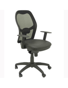 PIQUERAS Y CRESPO SILLA JORQUERA GIRATORIA SINCRO BRAZOSR RESPALDO DE MALLA Y ASIENTO SIMILPIEL NEGRO
