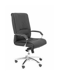 PIQUERAS Y CRESPO SILLÓN DE DIRECCIÓN GINETA GIRATORIO BRAZOS FIJOS REGULABLE EN ALTURA BASCULANTE NEGRO