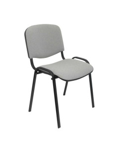 PIQUERAS Y CRESPO SILLA FIJA APILABLE ISO TAPIZADA ARAN GRIS CLARO - PACK DE 4