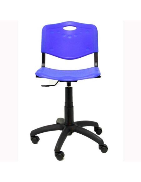 SILLA PIQUERAS Y CRESPO ROBLEDO GIRATORIA 360 MECANISMO REGULACION ALTURA RUEDAS NYLON ASIENTO Y RESPALDO PVC AZUL
