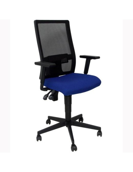 PIQUERAS Y CRESPO SILLA POVEDILLA GIRATORIA CP BRAZOSR RESPALDO DE MALLA NEGRO Y ASIENTO BALI AZUL