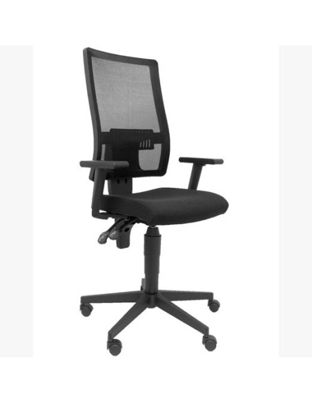 PIQUERAS Y CRESPO SILLA POVEDILLA GIRATORIA CP BRAZOSR RESPALDO DE MALLA NEGRO Y ASIENTO BALI NEGRO