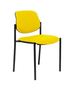 PIQUERAS Y CRESPO SILLA FIJA STYL SBRAZOS CHASIS NEGRO TAPIZADO SIMILPIEL AMARILLO