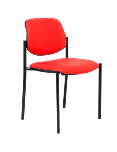 PIQUERAS Y CRESPO SILLA FIJA STYL SBRAZOS CHASIS NEGRO TAPIZADO SIMILPIEL ROJO