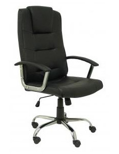 PIQUERAS Y CRESPO SILLÓN DE DIRECCIÓN GUADALIMAR GIRATORIO BRAZOS FIJOS REGULABLE BASCULANTE NEGRO
