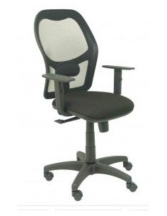 SILLA PIQUERAS Y CRESPO ALOCEN BRAZOS REGULABLES MECANISMO SINCRO REFUERZO LUMBAR RUEDAS NYLON RESPALDO MALLA NEGRA TRANSPIRABLE