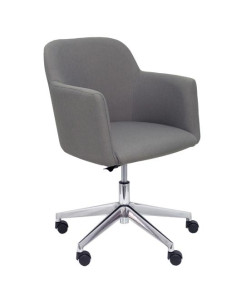 PIQUERAS Y CRESPO SILLÓN ATHENA GIRATORIO TAPIZADO ERA GRIS