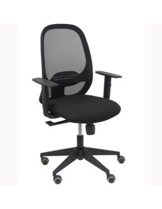 PIQUERAS Y CRESPO SILLA CILANCO SINCRO REFUERZO LUMBAR BREGULABLES RUEDAS DE GOMA RESPALDO MALLA ASIENTO BALI NEGRO