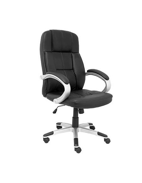 PIQUERAS Y CRESPO SILLÓN DE DIRECCIÓN TOBARRA GIRATORIO BRAZOS FIJOS REGULABLE BASCULANTE NEGRO