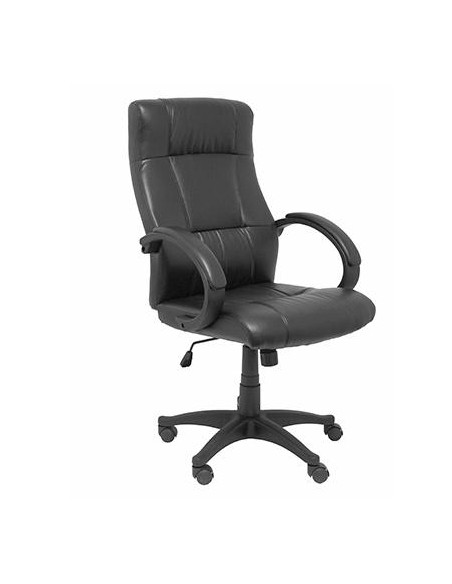 PIQUERAS Y CRESPO SILLÓN  DE DIRECCIÓN MUNERA GIRATORIO SIMIL PIEL BRAZOS FIJOS NEGRO