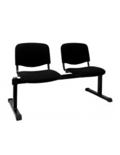 PIQUERAS Y CRESPO BANCADA ISO 2 PLAZAS TAPIZADO ARAN NEGRO