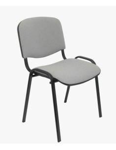 PIQUERAS Y CRESPO PACK DE 1 SILLA FIJA APILABLE ISO TAPIZADA ARAN GRIS